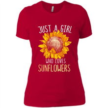 Load image into Gallery viewer, Just a girl who loves sunflowers shirt