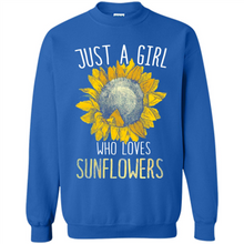 Load image into Gallery viewer, Just a girl who loves sunflowers shirt