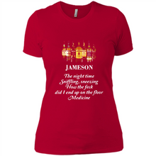 Load image into Gallery viewer, Jameson the night time sniffling sneezing how the feck did I end up on the floor Medicine shirt
