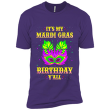 Load image into Gallery viewer, It’s my Mardi Gras Birthday y’all shirt