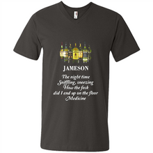 Load image into Gallery viewer, Jameson the night time sniffling sneezing how the feck did I end up on the floor Medicine shirt