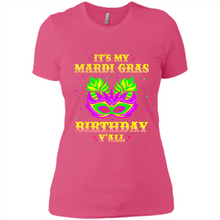 Load image into Gallery viewer, It’s my Mardi Gras Birthday y’all shirt