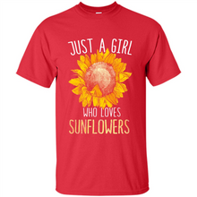 Load image into Gallery viewer, Just a girl who loves sunflowers shirt