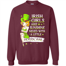 Load image into Gallery viewer, Irish girls are sunshine mixed with a little hurricane shirt