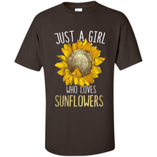 Load image into Gallery viewer, Just a girl who loves sunflowers shirt