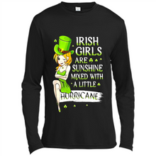 Load image into Gallery viewer, Irish girls are sunshine mixed with a little hurricane shirt