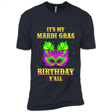 Load image into Gallery viewer, It’s my Mardi Gras Birthday y’all shirt