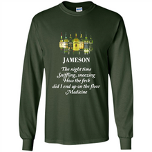 Load image into Gallery viewer, Jameson the night time sniffling sneezing how the feck did I end up on the floor Medicine shirt