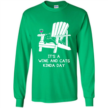 Load image into Gallery viewer, It’s a wine and cats kinda day shirt