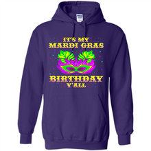 Load image into Gallery viewer, It’s my Mardi Gras Birthday y’all shirt