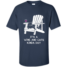 Load image into Gallery viewer, It’s a wine and cats kinda day shirt