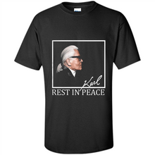 Load image into Gallery viewer, Karl Lagerfeld rest in peace shirt