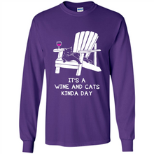 Load image into Gallery viewer, It’s a wine and cats kinda day shirt