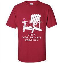 Load image into Gallery viewer, It’s a wine and cats kinda day shirt