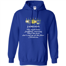 Load image into Gallery viewer, Jameson the night time sniffling sneezing how the feck did I end up on the floor Medicine shirt