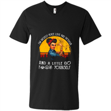 Load image into Gallery viewer, I’m mostly peace, love and tattoos and a little go fuck yourself shirt