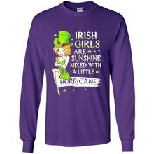 Load image into Gallery viewer, Irish girls are sunshine mixed with a little hurricane shirt